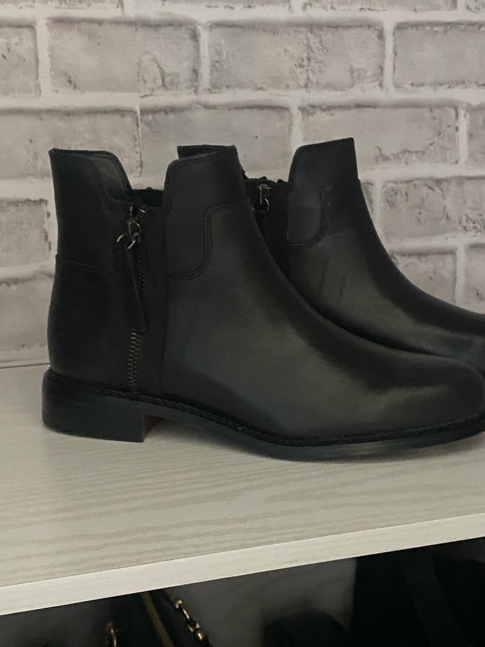 Franco Sarto Black Leather Chukka Boots